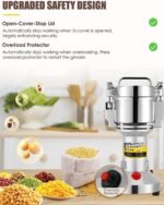 CGOLDENWALL Safety Upgraded Electric Grain Grinder Mill High-speed Dry Spice Her... - Image 3
