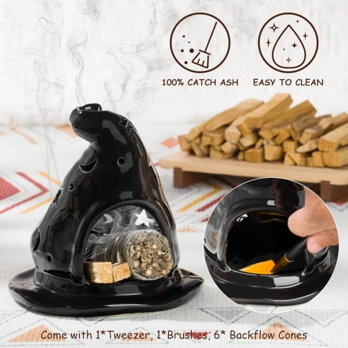 ZenBless 4 in 1 Witchcraft Supplies Ceramic Incense Holder Burner for Palo Santo... - Image 4