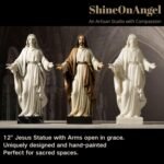12inch Jesus Statue Hand Painted Jesus Christ with Open Arms Religious Home Deco... - Image 4