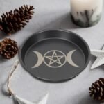 MAGICLULU Altar Plate Candle Holder Pentagram Table Tray 7 inch Ritual Burning I... - Image 6