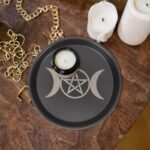 MAGICLULU Altar Plate Candle Holder Pentagram Table Tray 7 inch Ritual Burning I... - Image 7