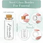 Tanlade 50 Sets Funeral Favors Memorial Seed Big Glass Bottles with Cork Stopper... - Image 3