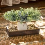 Mkono Mason Jar Table Centerpiece for Dining Room Farmhouse Decor with Wood Tray... - Image 4