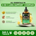 Mullein Drops for Lungs - USDA Organic Liquid - Mullein Leaf Extract Supplement ... - Image 7