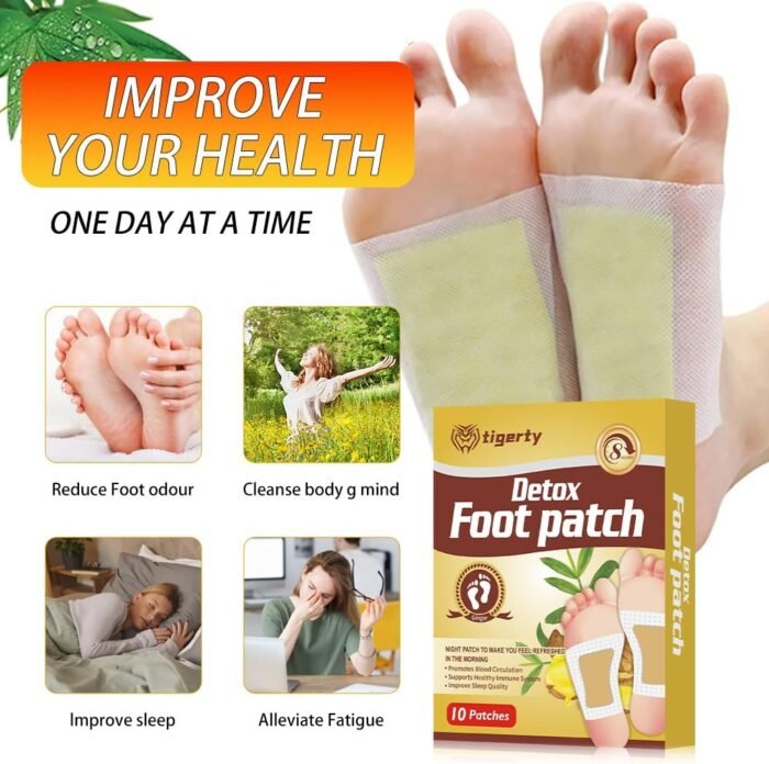 Foot Patch Pad for Deep Cleansing | Natural Bamboo Vinegar Ginger Powder Foot Ca... - Image 4