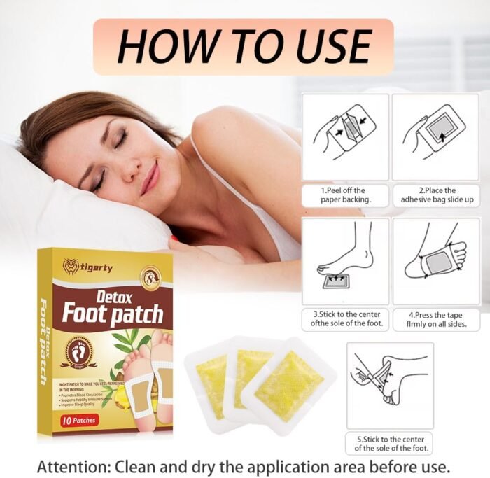 Foot Patch Pad for Deep Cleansing | Natural Bamboo Vinegar Ginger Powder Foot Ca... - Image 5