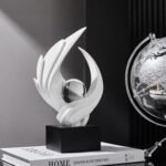 FJS Modern White Statue Table Decor for Living Room, Abstract Art Table Decor Ac... - Image 3