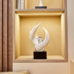 FJS Modern White Statue Table Decor for Living Room, Abstract Art Table Decor Ac... - Image 4