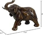 Resin Lucky Wealth Elephant Statue. Fortune Long Trunk Feng Shui Elephant Figuri... - Image 7