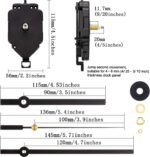 Pendulum Clock Mechanism Replacement Kit Replacement Long Shaft Quartz Clock Han... - Image 3
