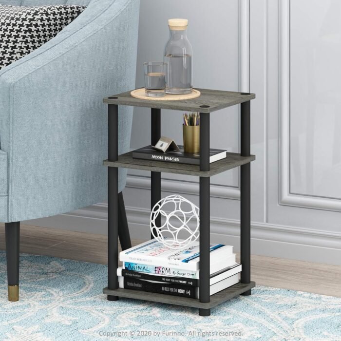 Furinno Just 3-Tier Turn-N-Tube End Table / Side Table / Night Stand / Bedside T... - Image 3