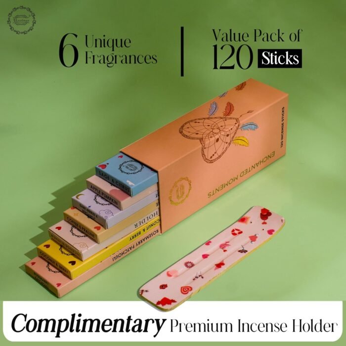 Raajsee Natural Incense Sticks with Insence Holder- Pack of 6 Organic Inscent -1... - Image 3