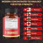 D-Mannose Capsules - 7 Herbs with Cranberry, Dandelion, Hibiscus and More - Supp... - Image 3