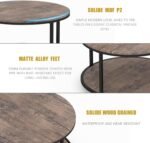 NSdirect Round Coffee Table, 27.5" Small Coffee Table for Living Room,2-Tier Rus... - Image 4