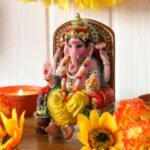alikiki Hindu God Ganesha Statue Figurine - Indian Idol Sitting Lord Ganesh Stat... - Image 3