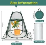 Pop up Garden Netting Cover Plant Guard Cover with Stakes Bird Plant Tent Protec... - Image 4
