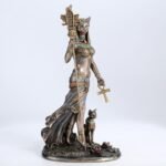 Veronese Design 10 3/4 Inch Egyptian Goddess Bastet Holding Sistrum Instrument a... - Image 3