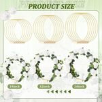 15 Pcs Metal Floral Centerpiece Table Decorations Hoop Centerpiece with Stand Go... - Image 3