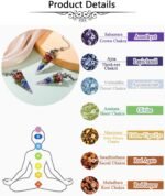 Jovivi Natural 7 Chakra Crystal Pendulums for Divination Dowsing, Crown Sprial C... - Image 4