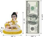 Indian God Baby Krishna Statue - 4.1" H Handmade Hindu Idol Krishna Figurine for... - Image 7