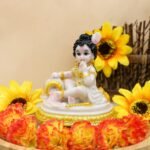 Indian God Baby Krishna Statue - 4.1" H Handmade Hindu Idol Krishna Figurine for... - Image 8
