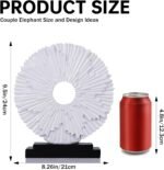 DOVDOV White Home Decor Sculpture, Unique Round line Statue, Modern Home Decor, ... - Image 3