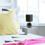 Simple Designs LT2065-BLK Round Prism Mini Table Lamp with Matching Fabric Shade... - Image 4