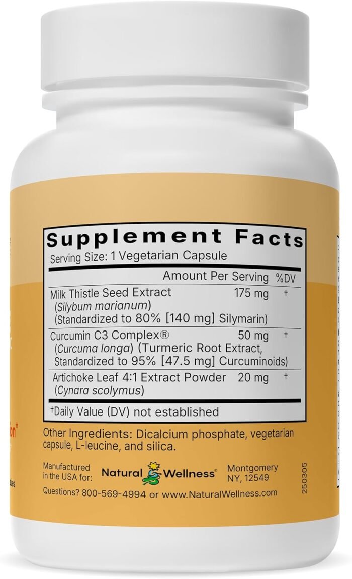 Natural Wellness Milk Thistle with Artichoke & Turmeric - Advanced Liver Support... - Image 10