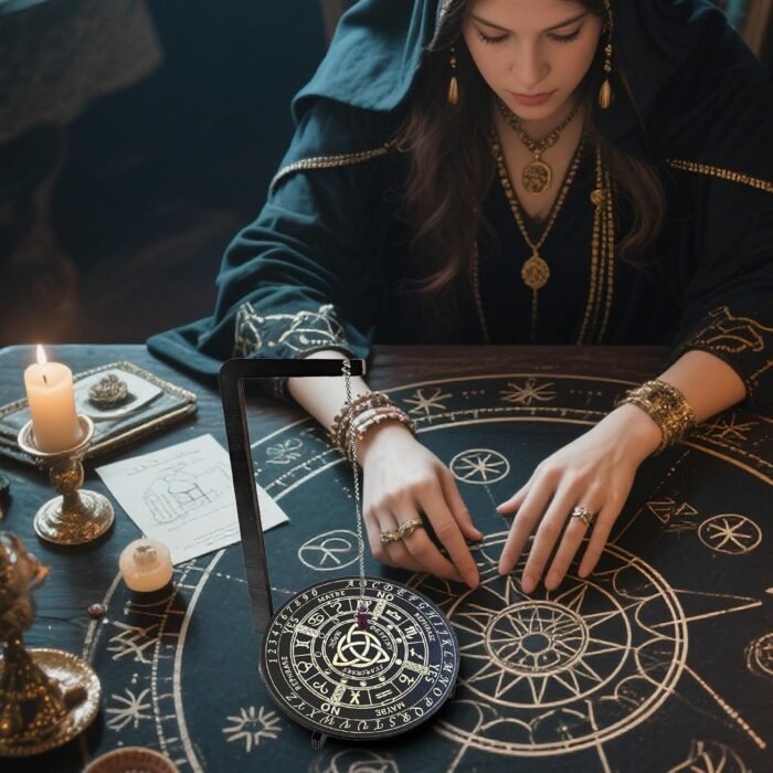 pendulumm Stand – Wooden Altar Divination Board, Ritual Metaphysical Tool Displa... - Image 5