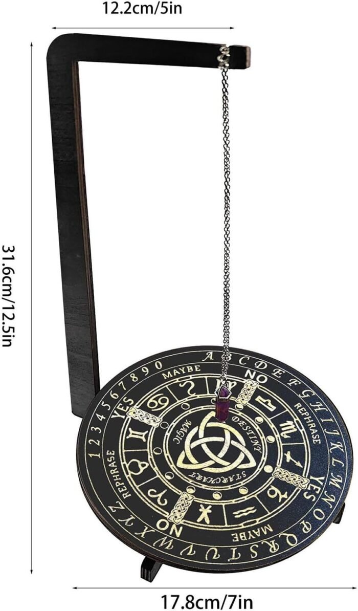 pendulumm Stand – Wooden Altar Divination Board, Ritual Metaphysical Tool Displa... - Image 8