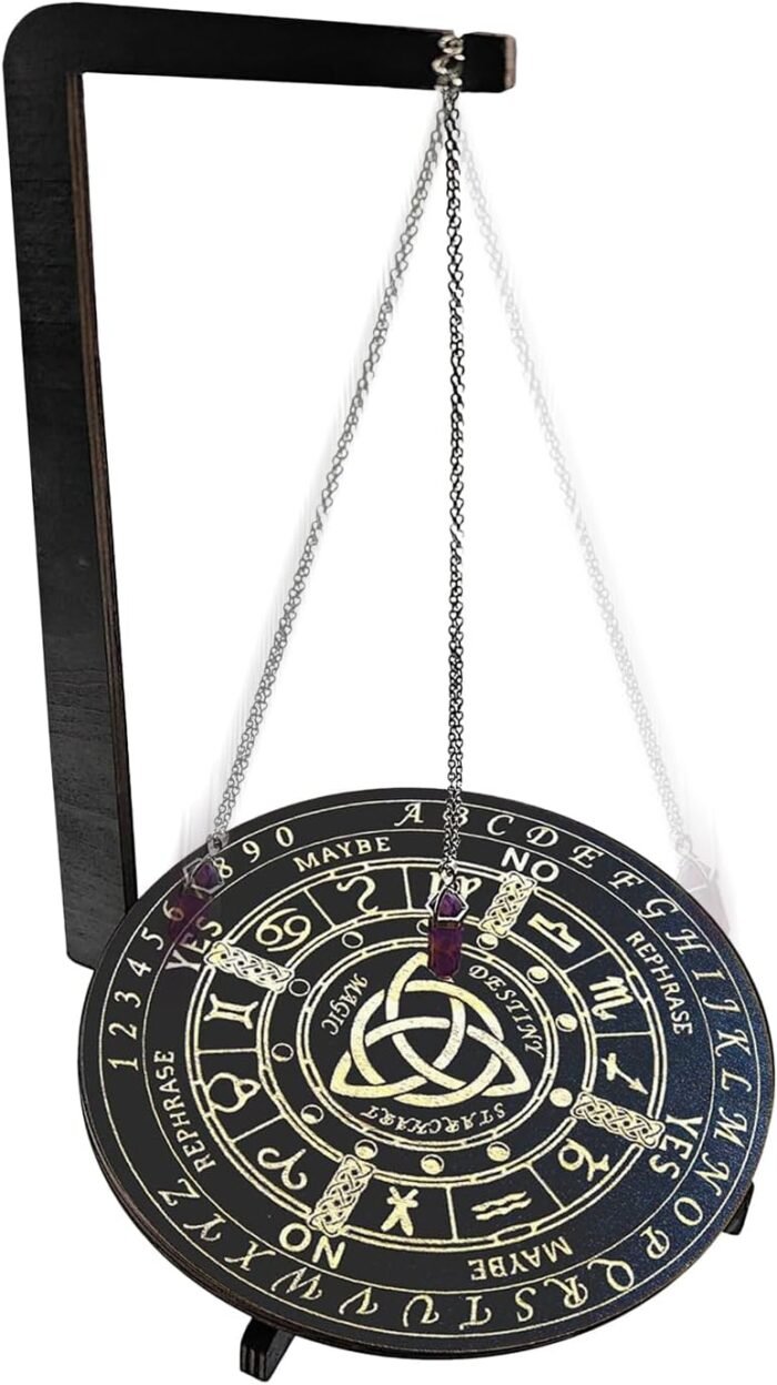 pendulumm Stand – Wooden Altar Divination Board, Ritual Metaphysical Tool Displa... - Image 10