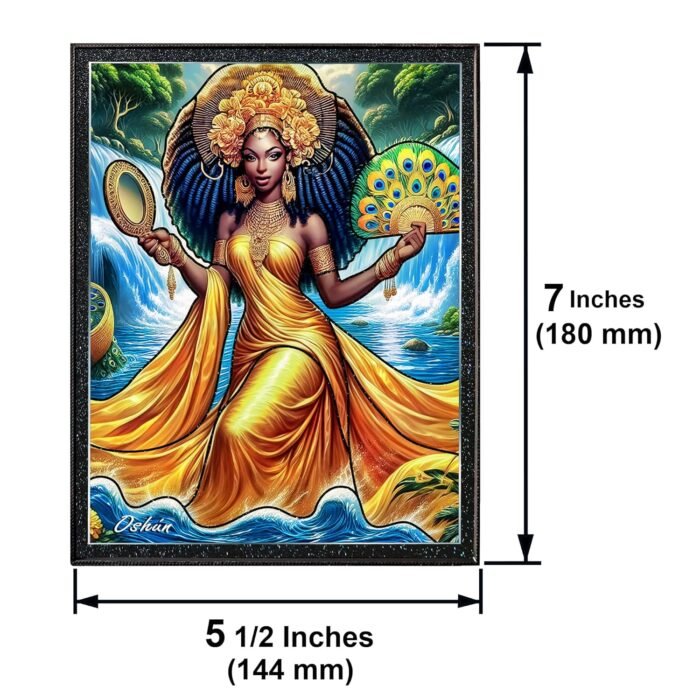Ochun Orisha Diosa del Amor. Cuadro con Marco de Ochún.Framed 5x7 Artwork of Osh... - Image 3