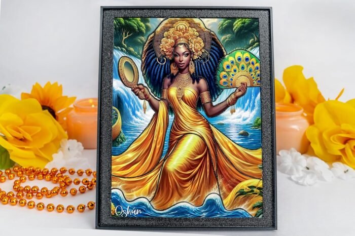 Ochun Orisha Diosa del Amor. Cuadro con Marco de Ochún.Framed 5x7 Artwork of Osh... - Image 8