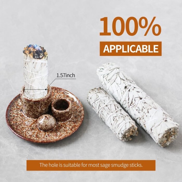 Palo Santo Sticks Holder, Multi-Purpose Handmade Ceramic Incense Burner for Palo... - Image 7