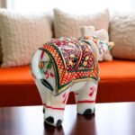 Handcrafted Marble Elephant Statue 4x5 – Hand-Painted Decorative Figurine – Ausp... - Image 3