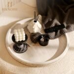 Hanobe Large Round Decorative Tray: White Coffee Table Centerpiece Beaded Trays ... - Image 3