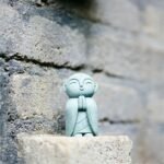 OwMell Japanese Jizo Monk Statue Praying, Buddha Jizo Statue Figurine Memorial S... - Image 6