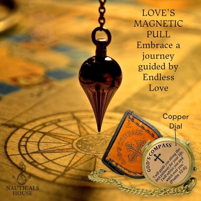 Bible Verse Brass Compass – “I Will Guide You and Watch Over You” (Psalm 32:8) |... - Image 3