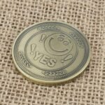 YES NO Flipping Challenge Coin, Decision Maker Divination Tool - Bronze - Image 5