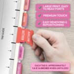 Pink Bible Tabs, 90 Large Print Bible Index Tabs for Study Bible, Laminated Easy... - Image 4