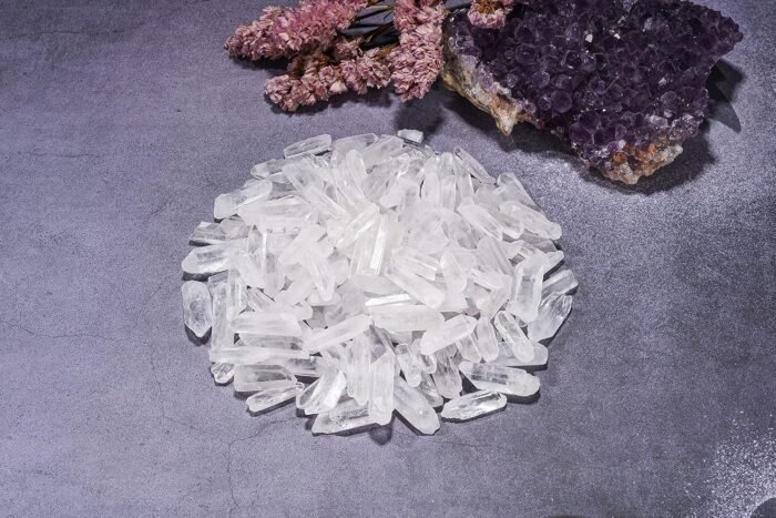 Top Plaza 0.44lb Clear Quartz Crystal Bulk Irregular Shape Rough Crystal Stones ... - Image 3