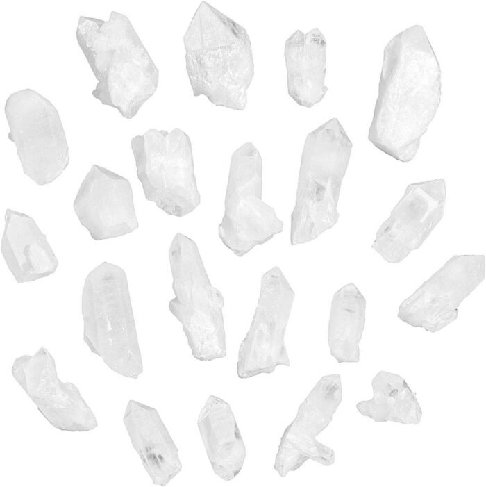 Top Plaza 0.44lb Clear Quartz Crystal Bulk Irregular Shape Rough Crystal Stones ... - Image 7