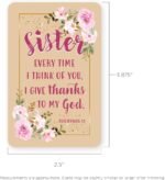 Wallet Scripture Cards - Sister, Phil 1:3 - Pack of 12 Inspirational Christian C... - Image 5