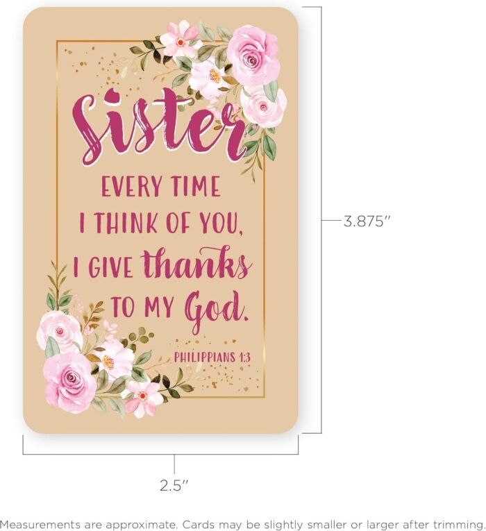 Wallet Scripture Cards - Sister, Phil 1:3 - Pack of 12 Inspirational Christian C... - Image 5