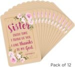 Wallet Scripture Cards - Sister, Phil 1:3 - Pack of 12 Inspirational Christian C... - Image 6