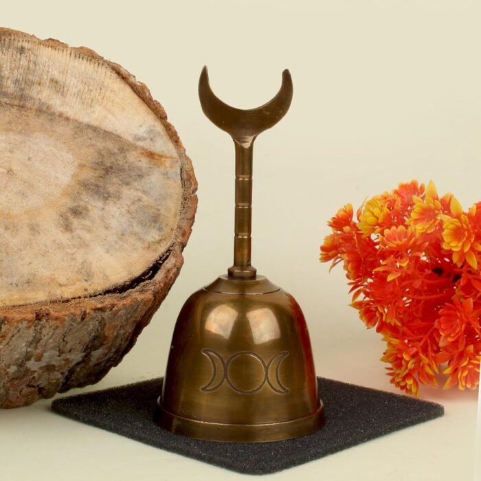 Half Moon with Triple Moon Symbol Altar Bell for Wicca, Pagan, Altars, Meditatio... - Image 5