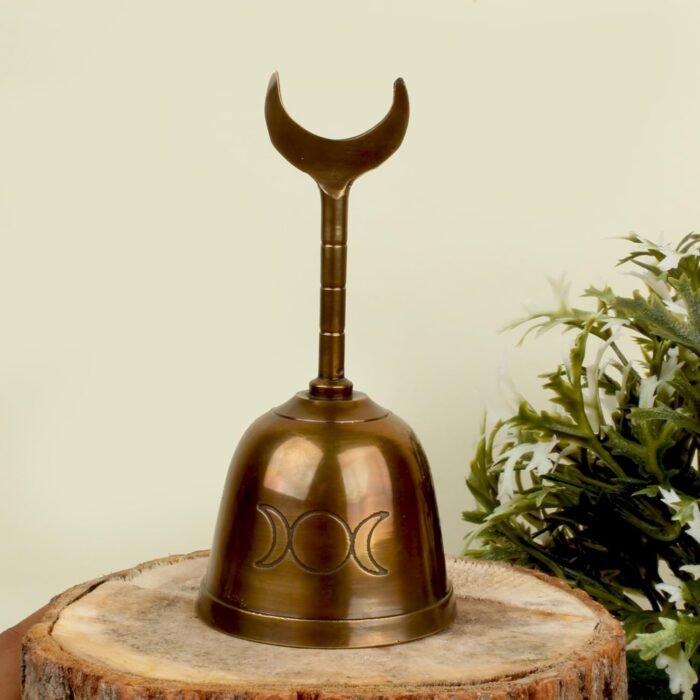 Half Moon with Triple Moon Symbol Altar Bell for Wicca, Pagan, Altars, Meditatio... - Image 6