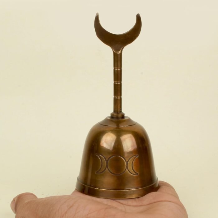 Half Moon with Triple Moon Symbol Altar Bell for Wicca, Pagan, Altars, Meditatio... - Image 7