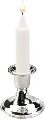 The Dreidel Company Silver Candle Holders, Shabbat Candle Sticks, Ornate Silver ... - Image 4