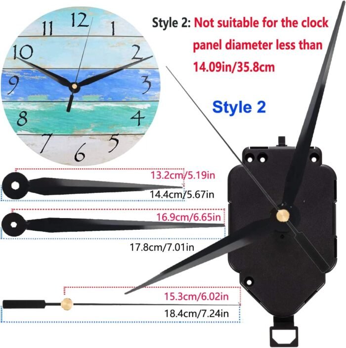 Non-Ticking Quartz DIY Wall Pendulum Clock Movement Mechanism with 6.7 Inch Long... - Image 4